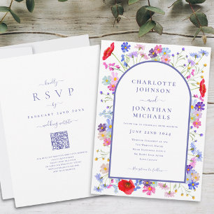Invitation Code QR du site Web de l'arche de fleurs sauvages 