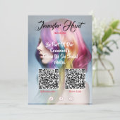 Invitation Code QR du style des médias sociaux tendance (Debout devant)