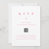 Invitation Code QR Élégant et Vibrant de Fleurs Roses et Oran (Dos)