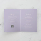 Invitation Code QR Élégant Mariage Lilas Classique (Intérieur)