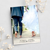 Invitation Code QR élégant Photo Crème Réception de Mariage