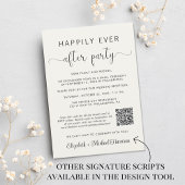 Invitation Code QR élégant Photo Crème Réception de Mariage