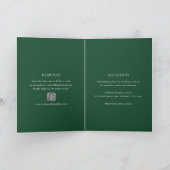 Invitation Code QR élégant vert émeraude moderne pour mariage (Intérieur)