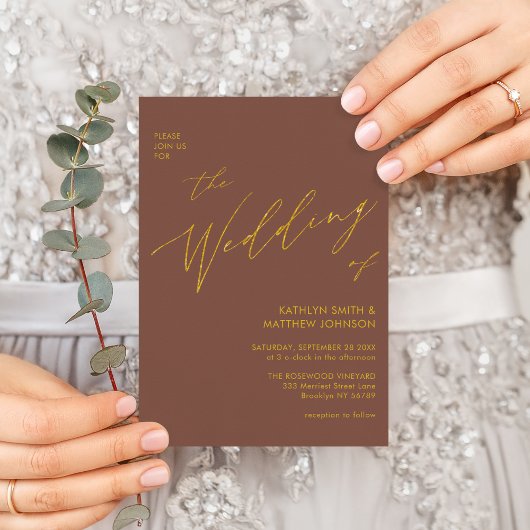 Invitation Code QR en terre cuite tout en un élégant Mariage