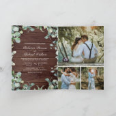 Invitation Code QR Eucalyptus Moderne Bois Rustique Mariage (Intérieur)