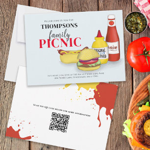 Invitation Code QR fantaisiste pour un pique-nique d'été amus