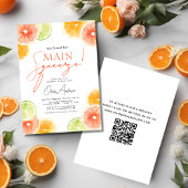 Invitation Code QR - Fête des mariées principale de stries d'