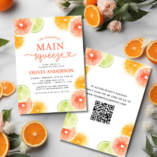 Invitation Code QR - Fête des mariées principale de stries d'