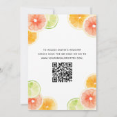 Invitation Code QR - Fête des mariées principale de stries d' (Dos)