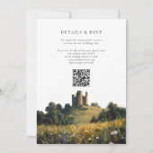 Invitation Code QR Fleurs de Château Floral Mariage (Dos)