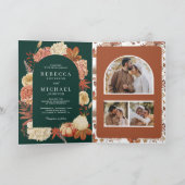 Invitation Code QR Fleurs de citrouille en terre cuite Mariag (Intérieur)