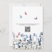 Invitation Code QR Fleurs de Jacinthe pour Baby Shower (Dos)