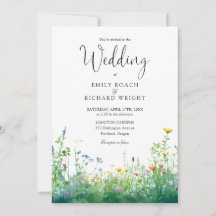 Code QR Fleurs de mariage aquarelle sauvage