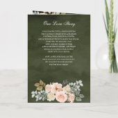Invitation Code QR Fleurs de Pêche Citrouille Vert Olive Mari (Dos)