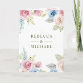 Invitation Code QR Fleurs de printemps douces Mariage tout-en (Devant)