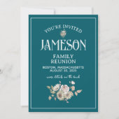 Invitation Code QR floral classique de la Réunion familiale (Devant)