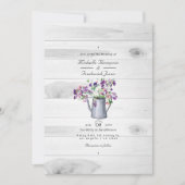 Invitation Code QR Floral de Jardin de Campêtre Rustique pour (Devant)