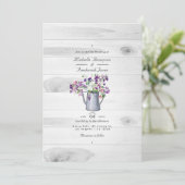 Invitation Code QR Floral de Jardin de Campêtre Rustique pour (Debout devant)