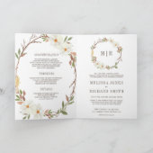 Invitation Code QR Floral Magnolia Blanc Rustique Mariage (Intérieur)