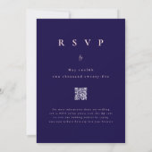 Invitation Code QR Floral Moderne Fleurs des Champs Bleu Rose (Dos)