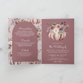 Invitation Code QR Floral Neutre Citrouille Rose Poussiéreuse (Intérieur)