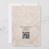 Invitation Code QR Floral RSVP pour Mariage Blanc (Dos)