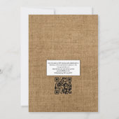 Invitation Code QR Floral Rustique Réponse Bohème Mariage (Dos)