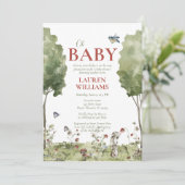 Invitation Code QR Fraise Sauvage Oh Fête Prénatale Bébé (Debout devant)