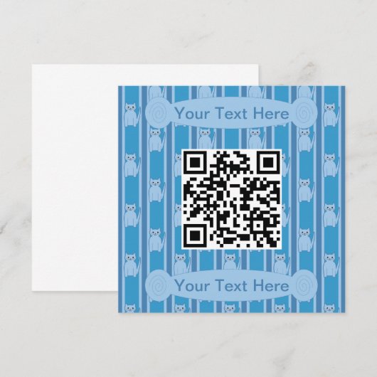 Invitation Code QR Fun et Fancy Kitty (Devant / Derrière)