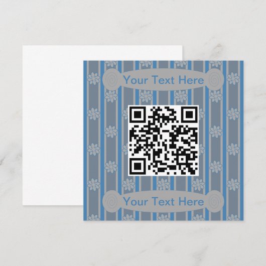 Invitation Code QR Fun et Flower (Devant / Derrière)