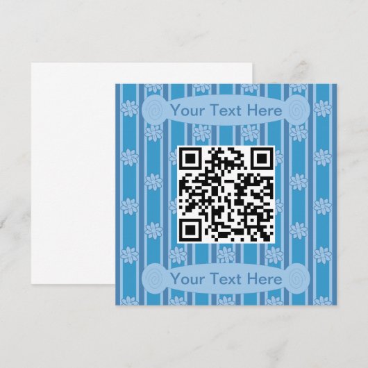 Invitation Code QR Fun et Flower (Devant / Derrière)