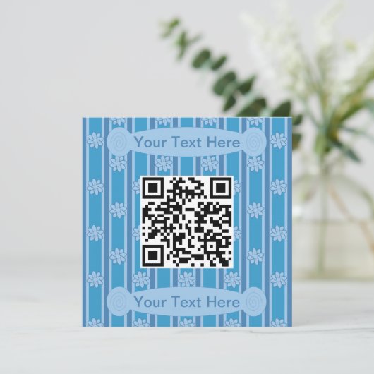 Invitation Code QR Fun et Flower (Debout devant)