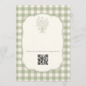 Invitation Code QR Gingham Frais du Marché (Dos)