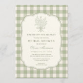Invitation Code QR Gingham Frais du Marché (Devant)