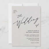 Invitation Code QR gris tout en un script moderne Mariage chi (Devant)
