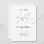 Invitation Code QR ivoire élégant Tout en un Mariage (Devant)