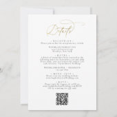 Invitation Code QR ivoire élégant Tout en un Mariage (Dos)