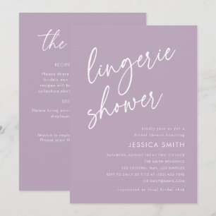 Invitation Code QR lingerie sous la douche tout-en-un Violet