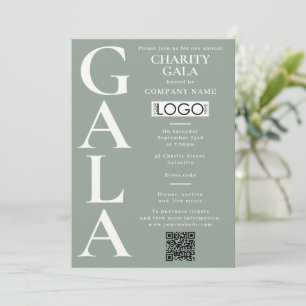 Invitation Code QR Logo Événement de Levée de Fonds Gala de C
