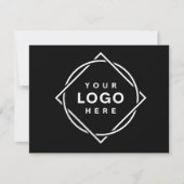 Invitation Code QR Logo Noir | Entreprise Moderne et Élégante (Devant)