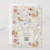 Invitation Code QR Love Is In Bloom Bridal Shower aux fleurs (Dos)