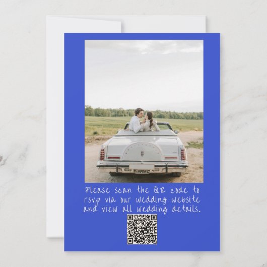 Invitation Code QR manuscrit tiré à la main Mariage photo mod (Dos)