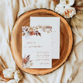 Invitation Code QR mariage 2 en 1 Boho Terracotta