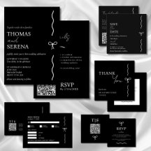 Code QR Mariage budgétaire noir et blanc monochrom