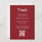 Invitation Code Qr | Mariage chinois Watercolor Peony (Dos)