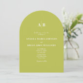 Invitation Code QR Mariage Citron Vert Courbé (Debout devant)