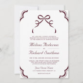 Invitation Code QR Mariage Coquette en Dentelle Blanche de Bo (Devant)