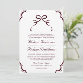 Invitation Code QR Mariage Coquette en Dentelle Blanche de Bo (Debout devant)
