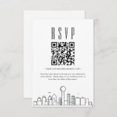 Invitation Code QR Mariage Dallas RSVP (Devant / Derrière)