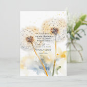 Invitation Code QR Mariage Dandelion (Debout devant)